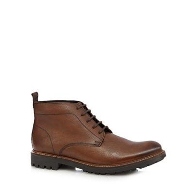 Brown cleated Chukka boots